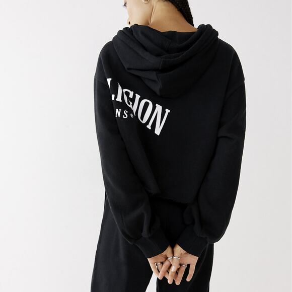 NWT True Religion Cropped Sweatshirt - Large - Picture 2 of 10